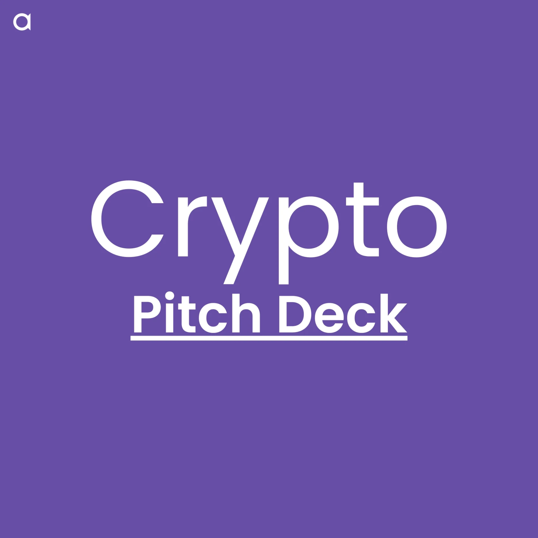 Crypto Pitch Deck