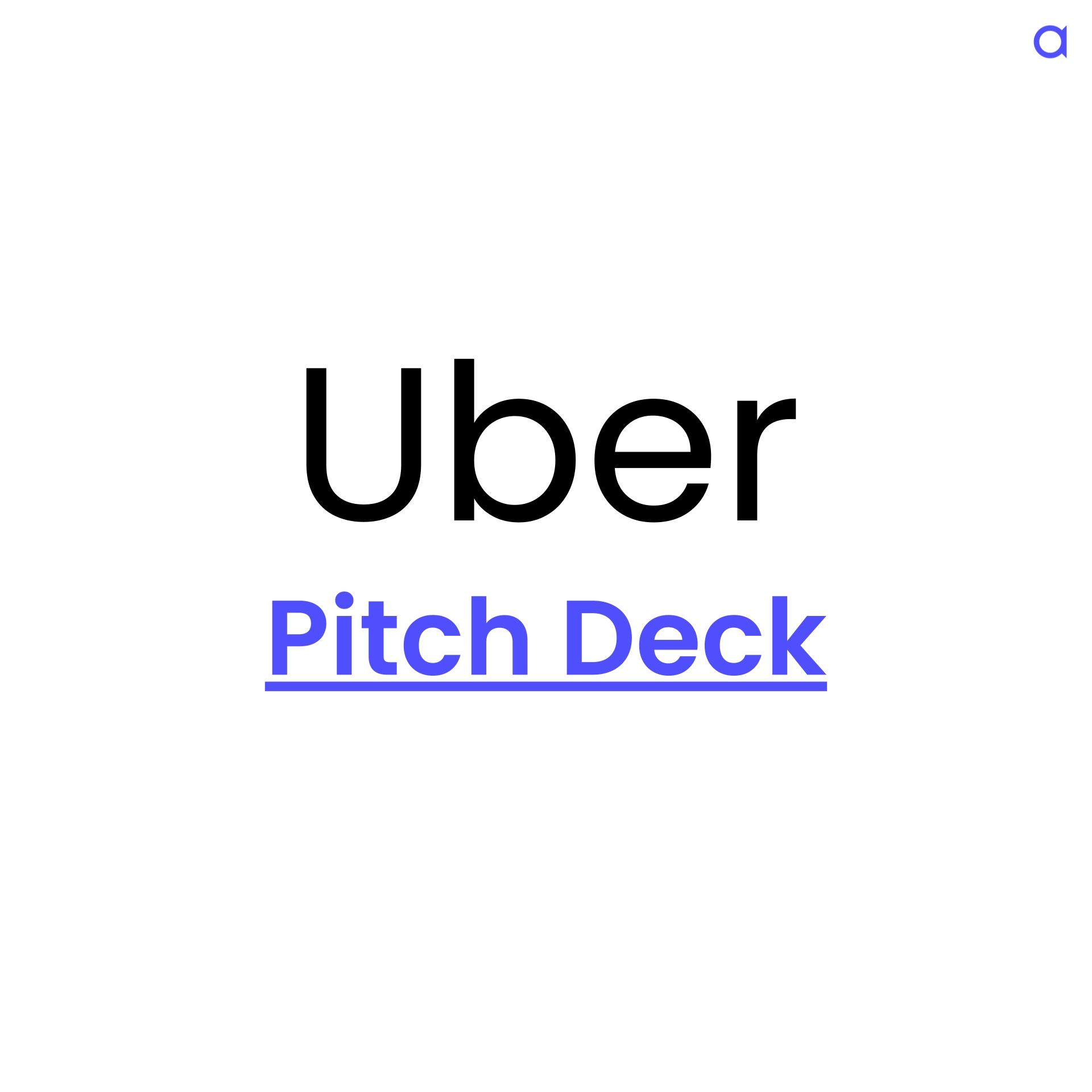 Uber Pitch Deck