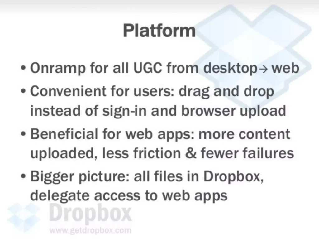 Dropbox as a Pitch.