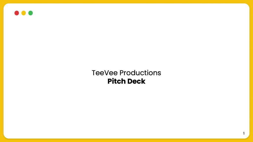 TV Pitch Deck Google Slides Template Slide 1