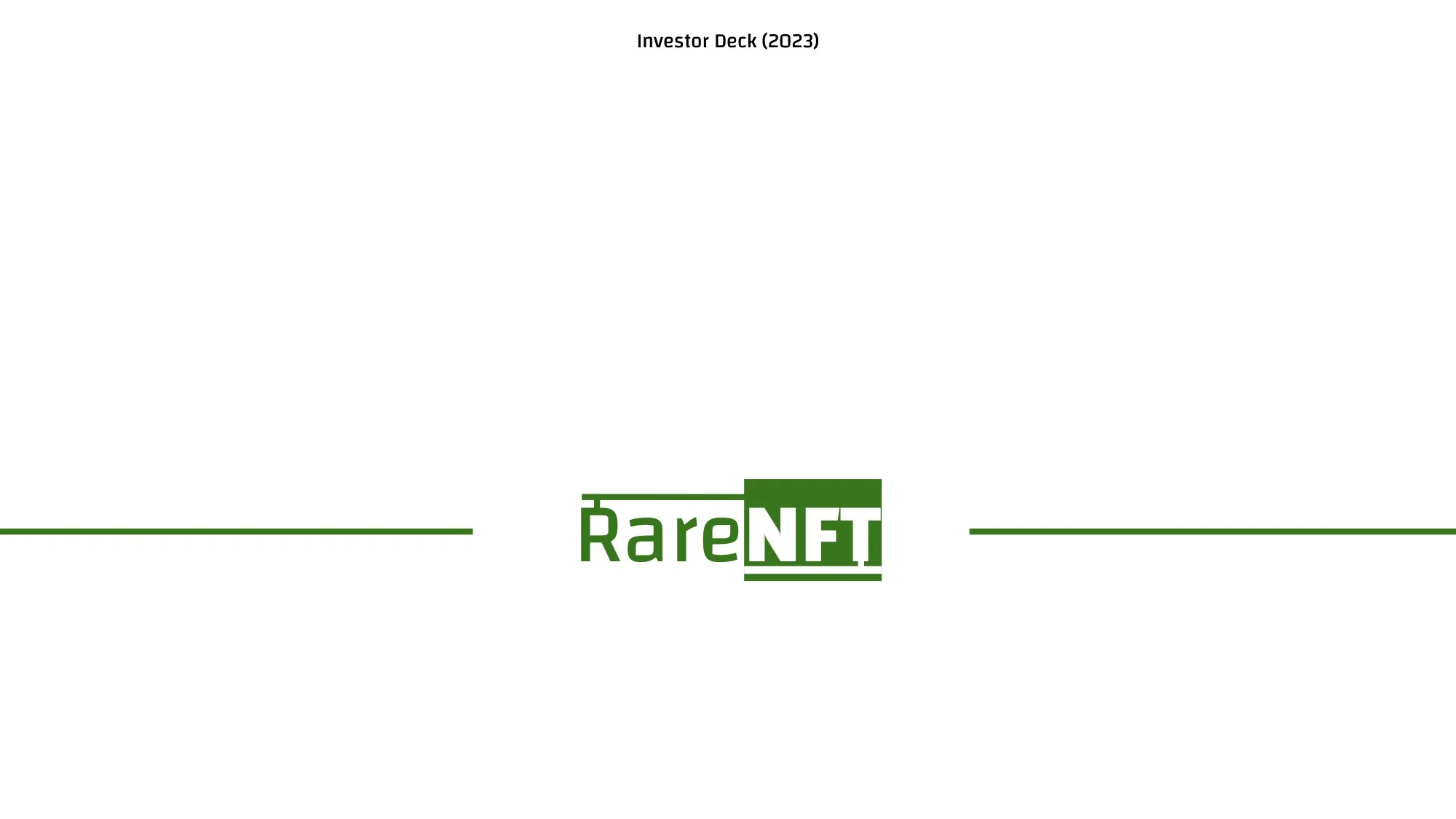 RareNFT - NFT Pitch Deck Template (Contact)